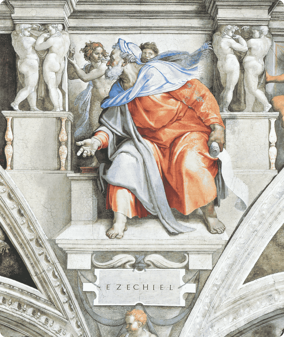 Renaissance fresco depicting Ezekiel